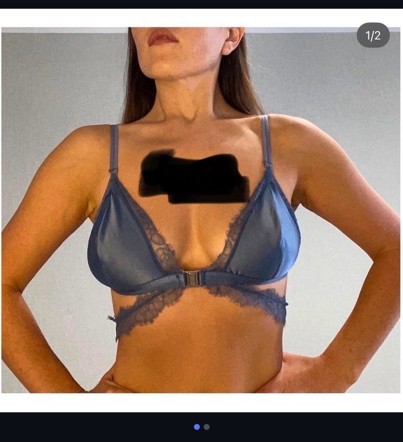 Mavi Dantel Detaylı Bohem Büstiyer - Görsel 2