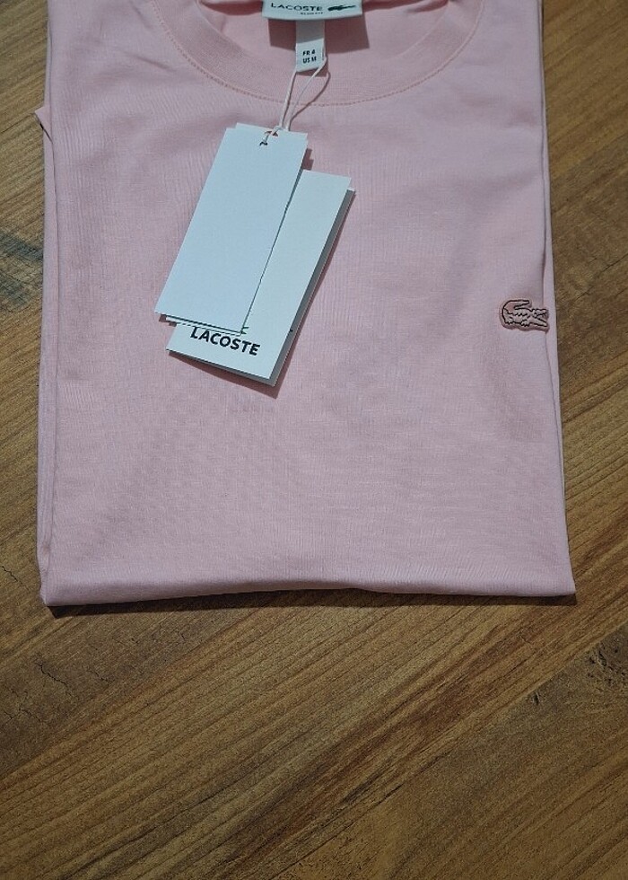 Pembe lacoste tshirt - Görsel 2