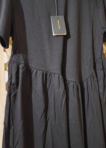 Massimo Dutti Siyah Salaş Uzun Elbise