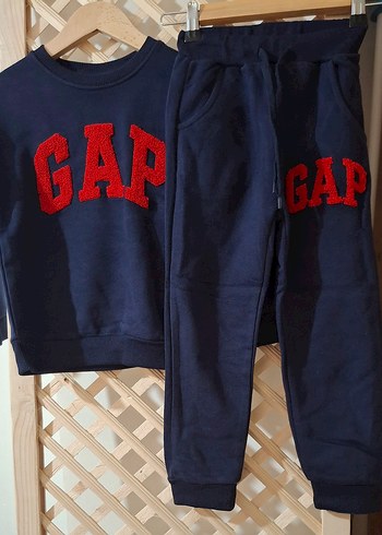 9 Yaş Beden mavi Renk Lacivert GAP Baskılı Erkek Çocuk Eşofman Takımı