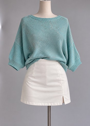 American Vintage Vintage Mint Yesili Rahat Triko Kazak
