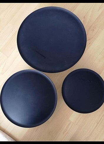 Beden lacivert Renk Tupperware 4 lü şık servis