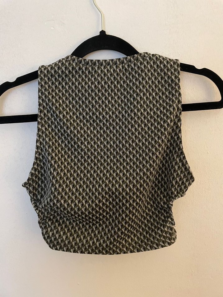 Pull&Bear Desenli Crop|Bluz — görsel 5/7