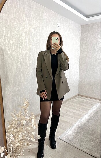 36 Beden kahverengi Renk blazer ceket