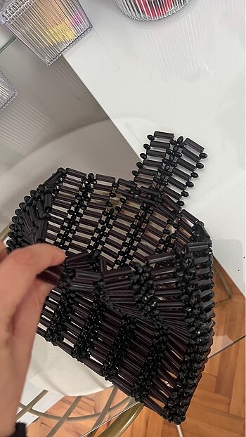 Zara Boncuk el yapımı clutch çanta