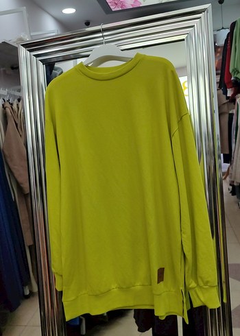 Sarı Kadın Oversize Sweatshirt levidor - Görsel 2