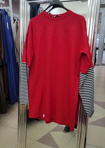 kol çizgili geniş kalıp tunik ceylan otantik - Görsel 3