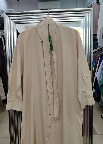 Bej Uzun Kollu Salaş Tunik - Görsel 2