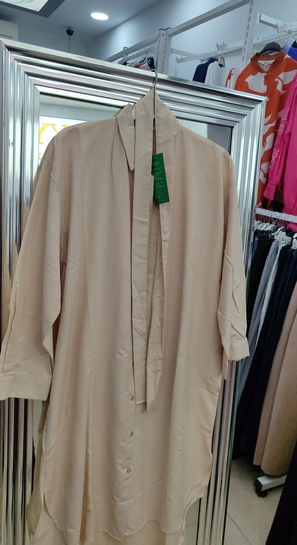 Bej Uzun Kollu Salaş Tunik - Görsel 3