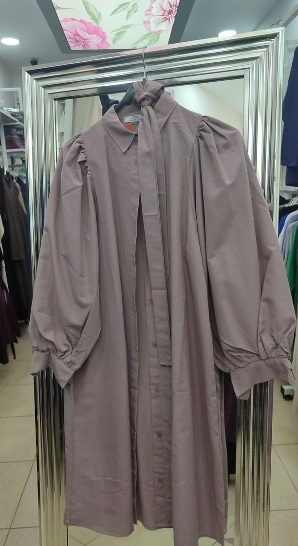 Uzun balon Kollu Kadın Salaş gömlek ceylan otantik - Görsel 2