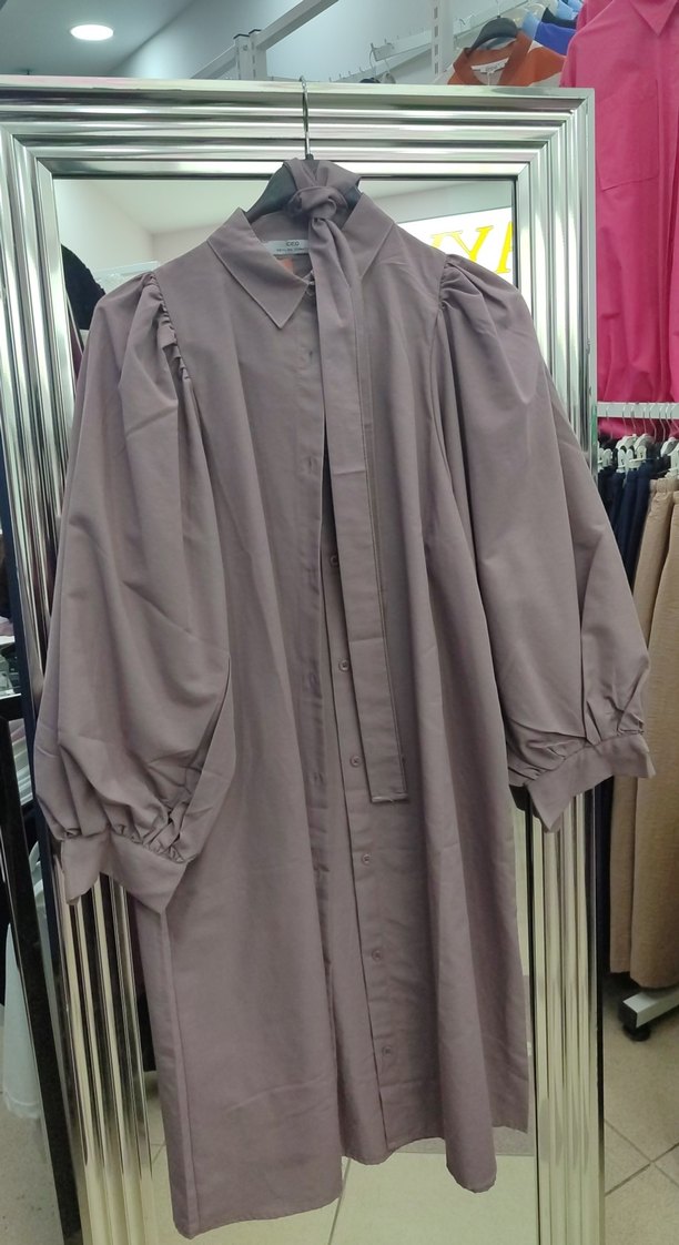 Uzun balon Kollu Kadın Salaş gömlek ceylan otantik - Görsel 3