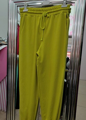 Kadın Yeşil Rahat Kesim bilek lastikli Pantolon levidor - Görsel 2