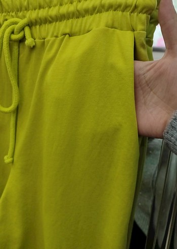 Kadın Yeşil Rahat Kesim bilek lastikli Pantolon levidor - Görsel 5