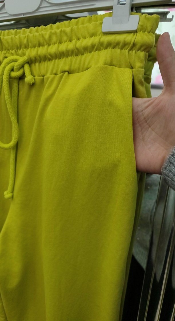 Kadın Yeşil Rahat Kesim bilek lastikli Pantolon levidor - Görsel 5