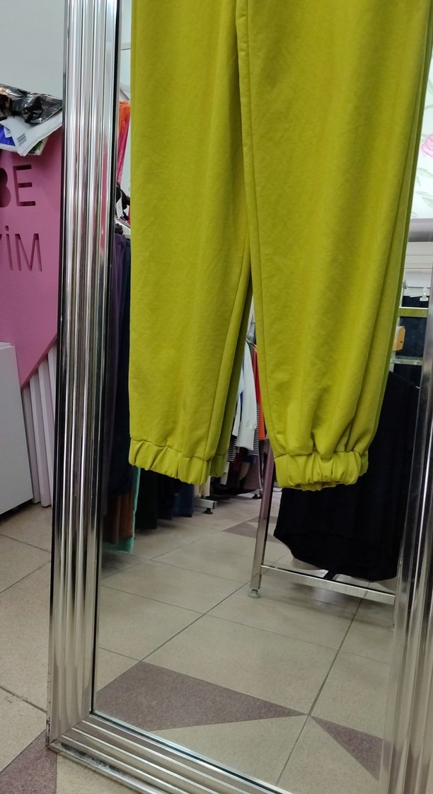 Kadın Yeşil Rahat Kesim bilek lastikli Pantolon levidor - Görsel 4