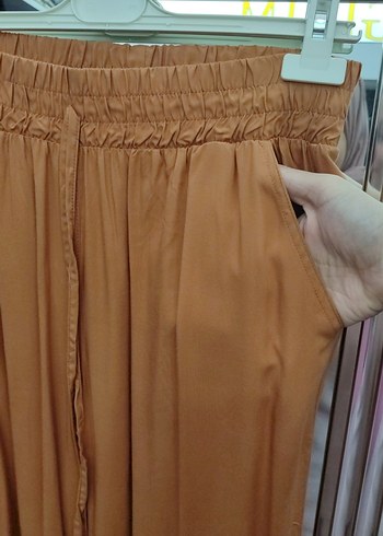 hardal Parlak Salaş Kadın Uzun Kumaş Pantolon allday - Görsel 8