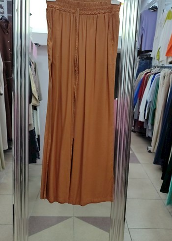 hardal Parlak Salaş Kadın Uzun Kumaş Pantolon allday - Görsel 4