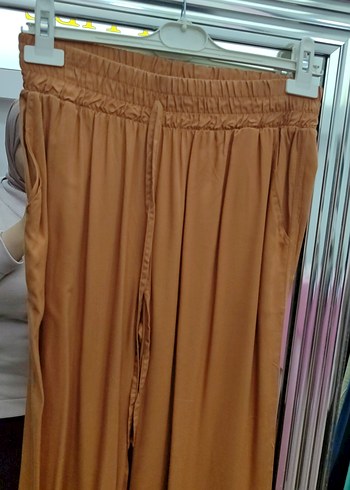 hardal Parlak Salaş Kadın Uzun Kumaş Pantolon allday - Görsel 7