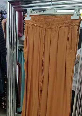 hardal Parlak Salaş Kadın Uzun Kumaş Pantolon allday - Görsel 6