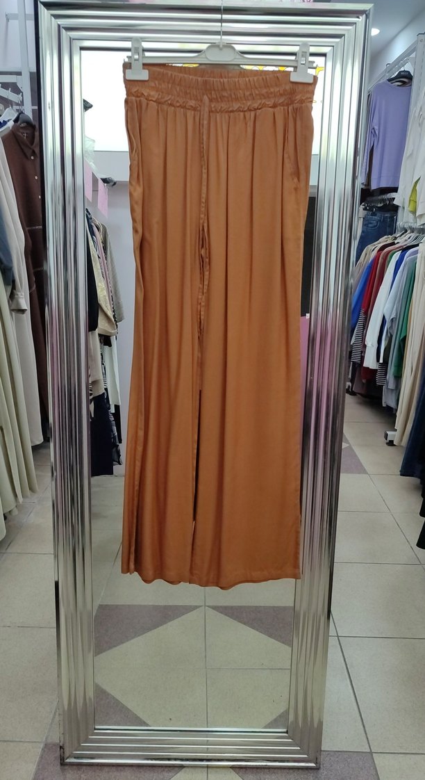 hardal Parlak Salaş Kadın Uzun Kumaş Pantolon allday - Görsel 2