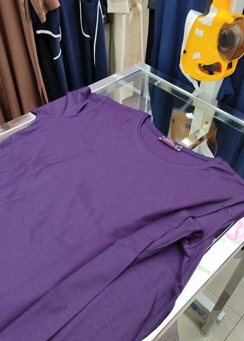 ledeka uzun kol patlıcanmoru kadın badi - Görsel 5