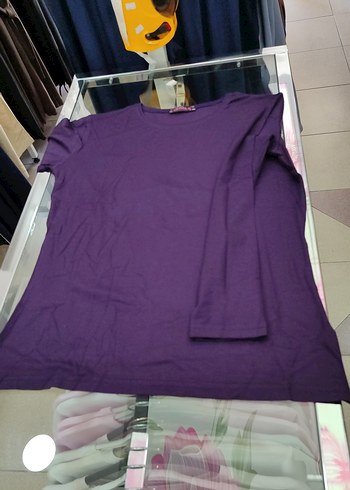 ledeka uzun kol patlıcanmoru kadın badi - Görsel 2