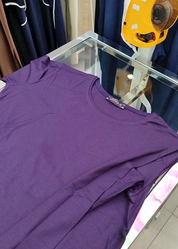 ledeka uzun kol patlıcanmoru kadın badi - Görsel 4