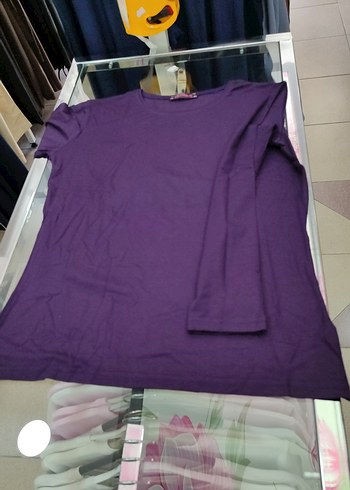 ledeka uzun kol patlıcanmoru kadın badi - Görsel 3