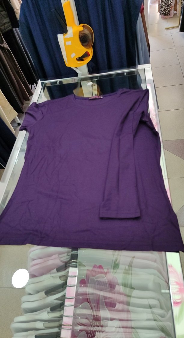 ledeka uzun kol patlıcanmoru kadın badi - Görsel 2