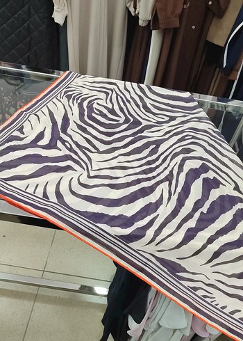 patlıcan mor'u pamuk eşarp levidor - Görsel 4