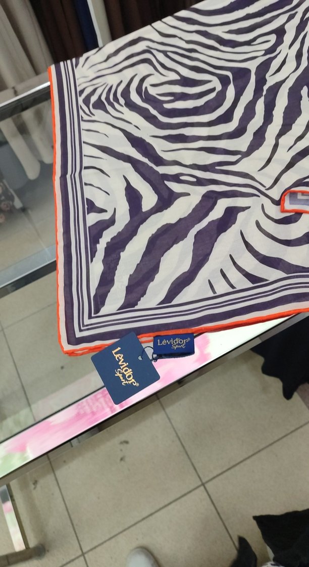 patlıcan mor'u pamuk eşarp levidor - Görsel 3