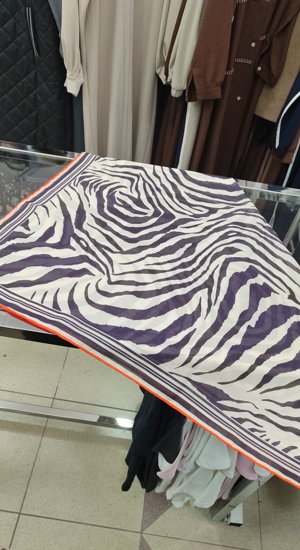 patlıcan mor'u pamuk eşarp levidor - Görsel 4