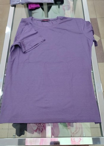 Mor Kısa Kollu Basic Tişört ledeka - Görsel 2