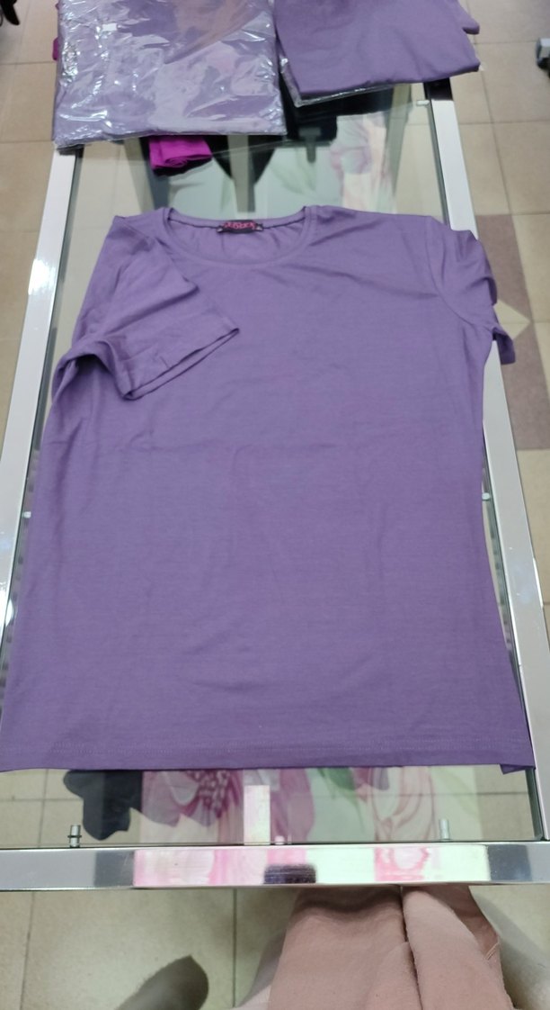 Mor Kısa Kollu Basic Tişört ledeka - Görsel 2