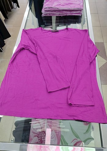 fuşya Uzun Kollu Salaş Kadın Bluz ledeka - Görsel 2