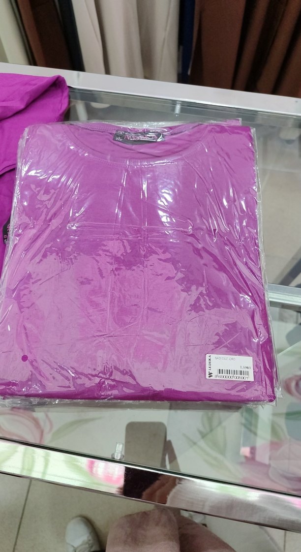 fuşya Uzun Kollu Salaş Kadın Bluz ledeka - Görsel 3