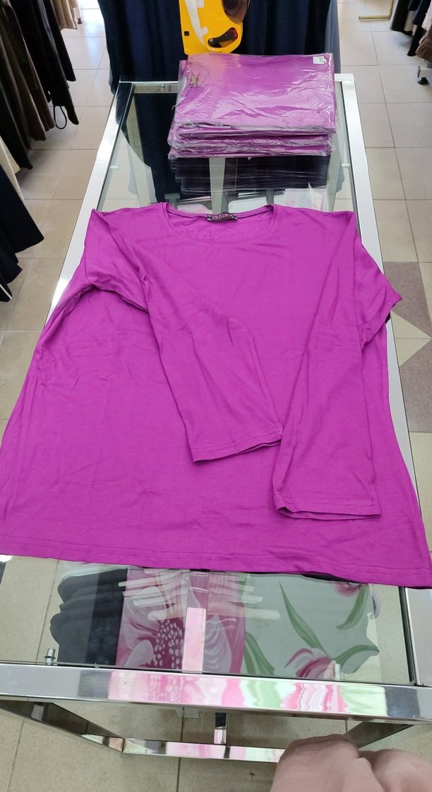 fuşya Uzun Kollu Salaş Kadın Bluz ledeka - Görsel 2