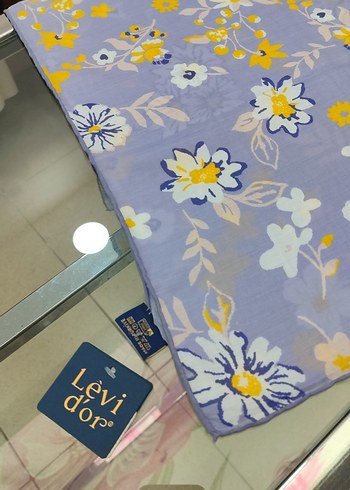 lila tabanlı levidor pamuk eşarp mağaza ürünüdür - Görsel 3