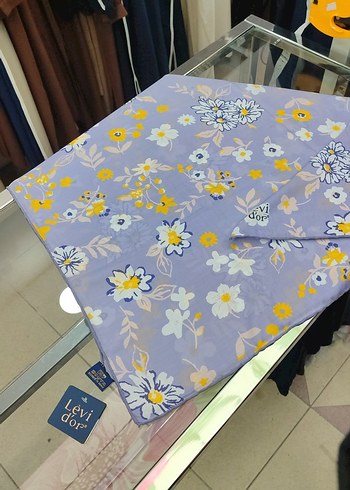 lila tabanlı levidor pamuk eşarp mağaza ürünüdür - Görsel 2