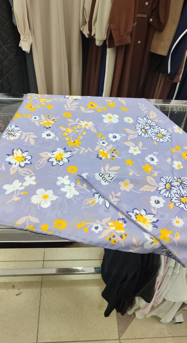 lila tabanlı levidor pamuk eşarp mağaza ürünüdür - Görsel 4