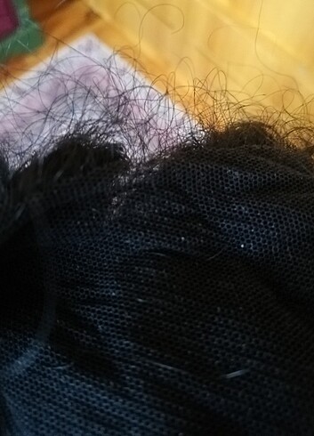 Afro daldalı gerçek saç tül peruk 