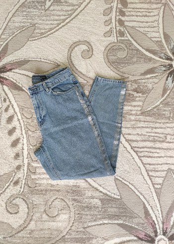 Diğer Acik Mavi Rahat Kesim Denim Jean