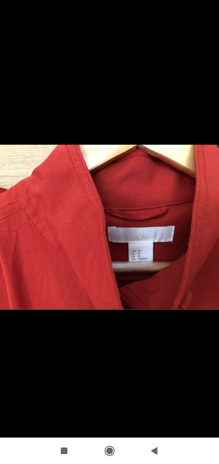 40 Beden kırmızı Renk hm trenchcoat