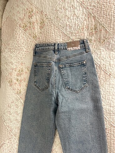 xs Beden Mavi Star Mom Jean