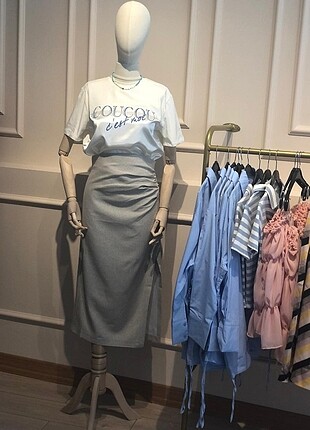 Zara Mağazamız ürünü sıfır etiketli Zara model keten etek 