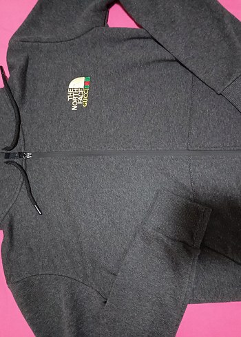 Diğer The North Face Gri Melanj Kapusonlu Sweatshirt