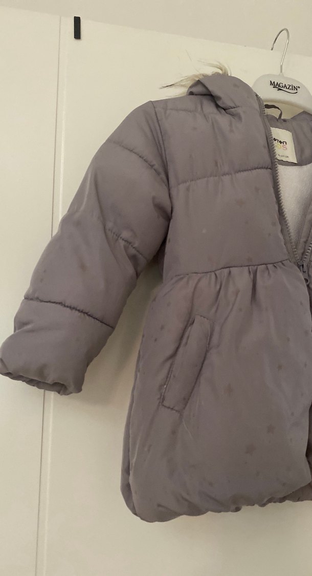 Koton Kids Gri Kapüşonlu Çocuk Montu — görsel 3/5