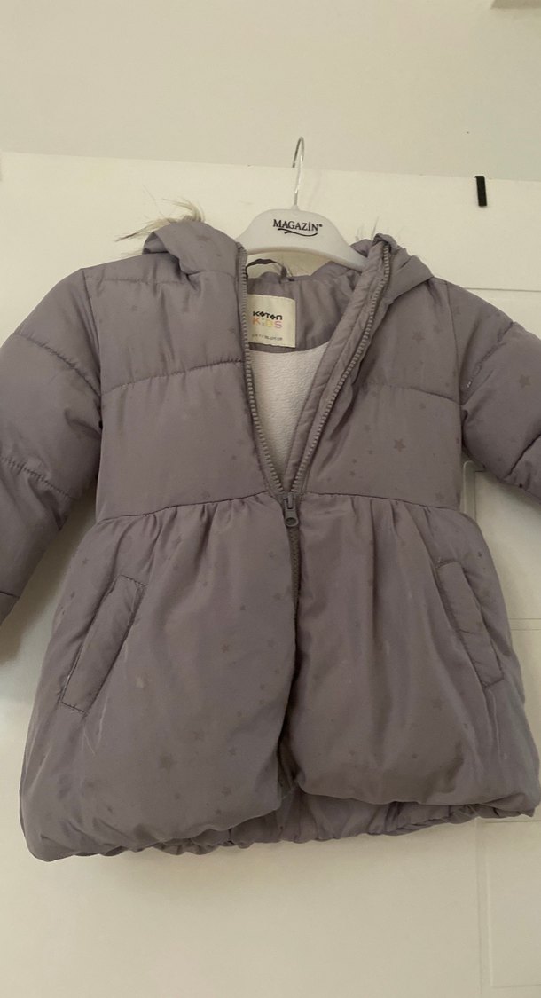 Koton Kids Gri Kapüşonlu Çocuk Montu — görsel 2/5