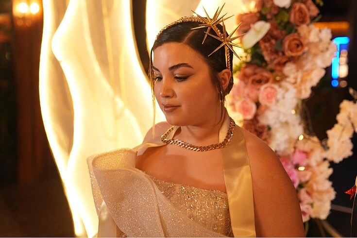 Özel dikim nışan elbisem - Görsel 5