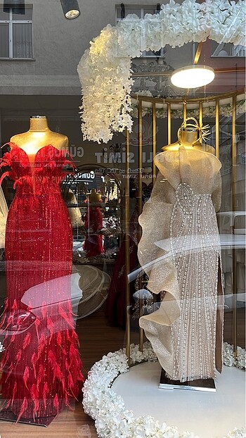 Özel dikim nışan elbisem - Görsel 7